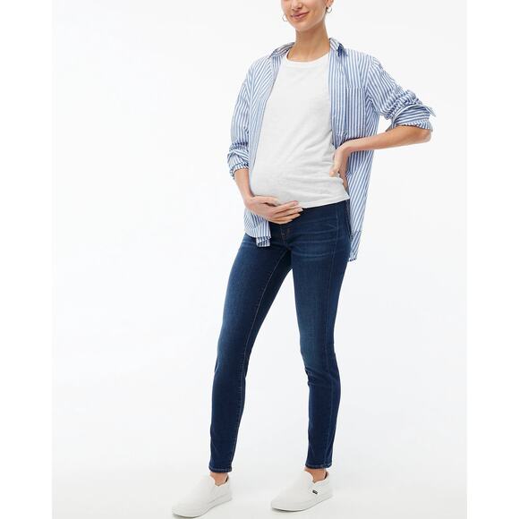J. Crew Factory Maternity Jean In Signature Stretch Classic Indigo Blue Size 30 - Picture 1 of 10